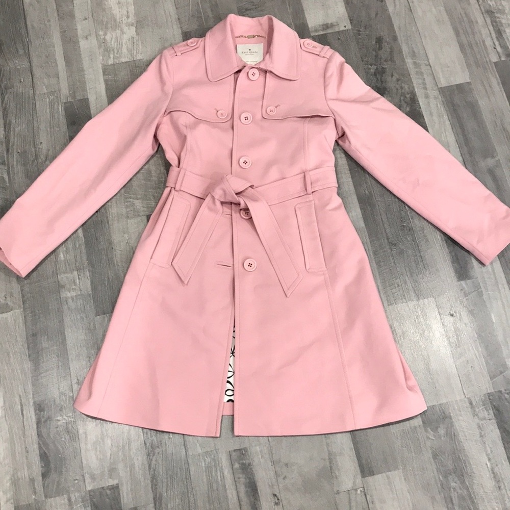 Kate spade ♠️ pink trench coat 💖NWT super rare.